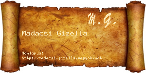 Madacsi Gizella névjegykártya
