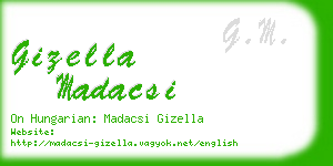 gizella madacsi business card